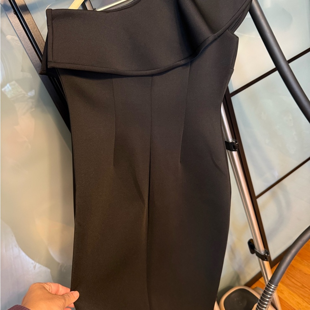 Calvin Klein One Shoulder Black Women's Dress - Picture 3 of 4